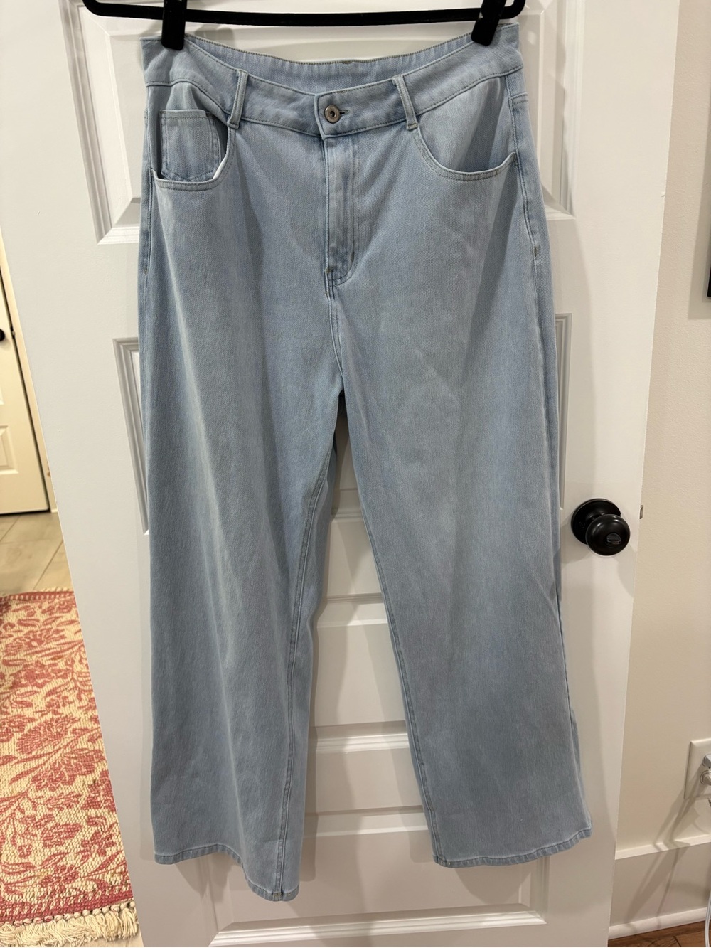 Halara Flex Light Wash High-Waisted Wide Leg Jeans - Size Large